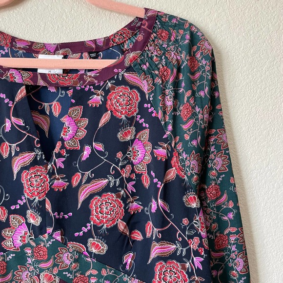 Cabi Dress Womens Size Medium Red Purple Festive 3675 Maxi Floral Mixed Print - Picture 7 of 13